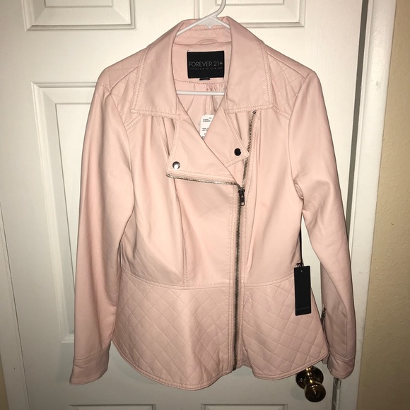 Forever 21 Jackets & Blazers - Pink leather jacket